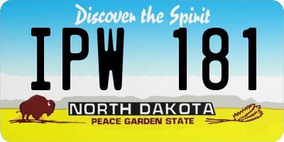 ND license plate IPW181