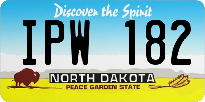 ND license plate IPW182