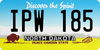 ND license plate IPW185