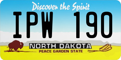 ND license plate IPW190