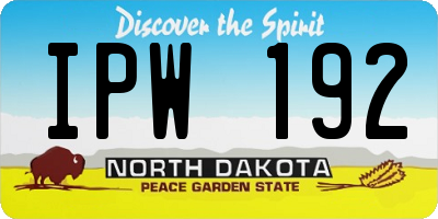 ND license plate IPW192