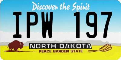 ND license plate IPW197