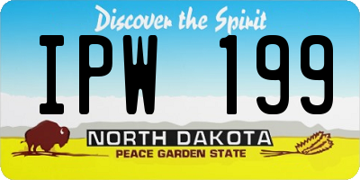 ND license plate IPW199