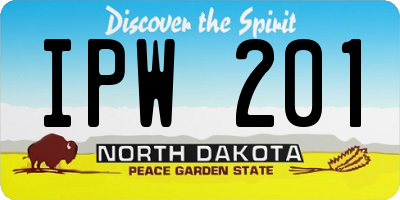 ND license plate IPW201