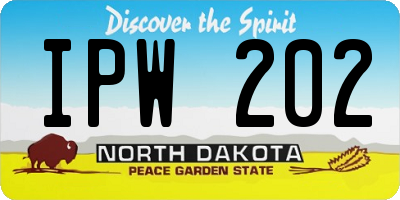 ND license plate IPW202