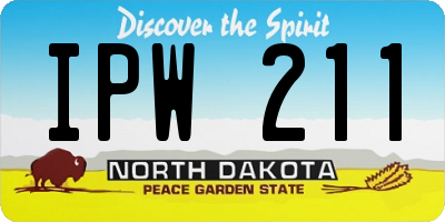 ND license plate IPW211