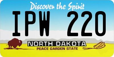 ND license plate IPW220