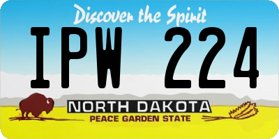 ND license plate IPW224