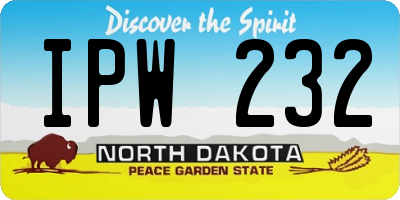 ND license plate IPW232