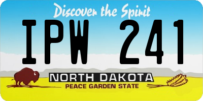 ND license plate IPW241