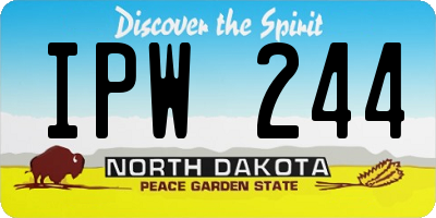 ND license plate IPW244