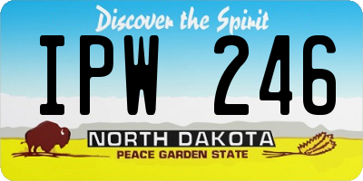 ND license plate IPW246