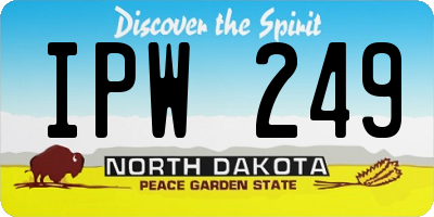 ND license plate IPW249