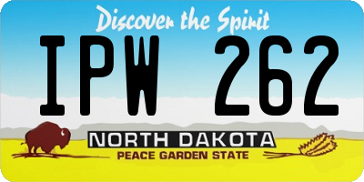 ND license plate IPW262
