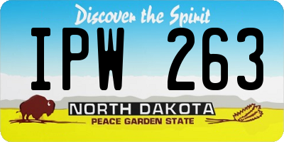 ND license plate IPW263
