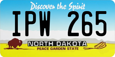 ND license plate IPW265