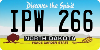 ND license plate IPW266