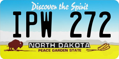ND license plate IPW272