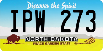 ND license plate IPW273