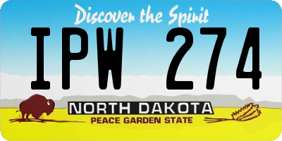ND license plate IPW274