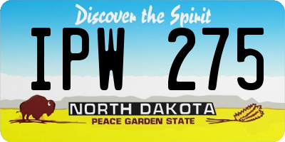 ND license plate IPW275