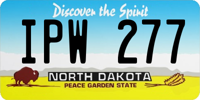 ND license plate IPW277