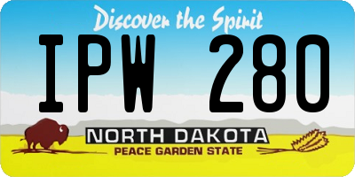 ND license plate IPW280