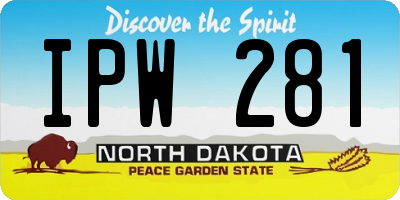 ND license plate IPW281