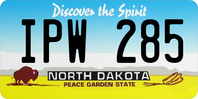 ND license plate IPW285