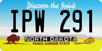 ND license plate IPW291