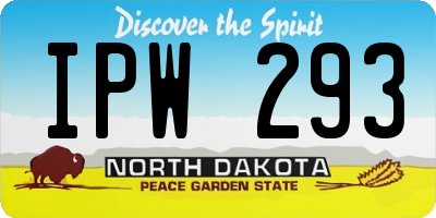 ND license plate IPW293