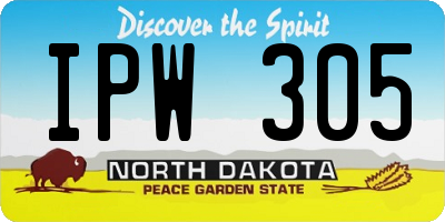 ND license plate IPW305