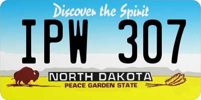 ND license plate IPW307