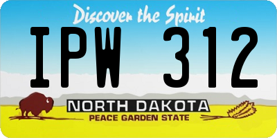 ND license plate IPW312