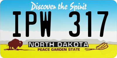 ND license plate IPW317