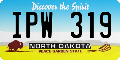 ND license plate IPW319