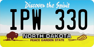 ND license plate IPW330