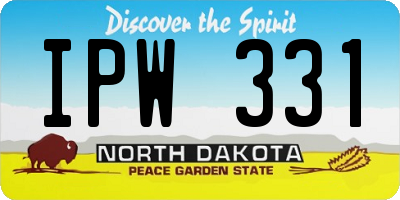 ND license plate IPW331