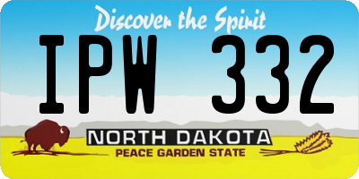 ND license plate IPW332