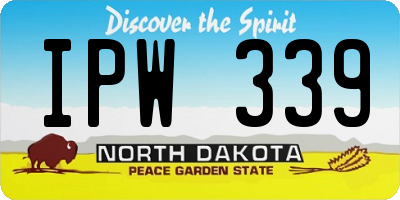 ND license plate IPW339