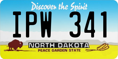 ND license plate IPW341