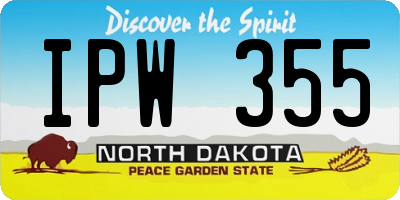 ND license plate IPW355