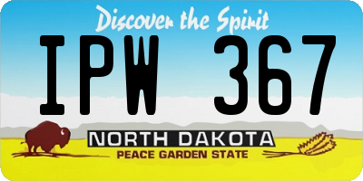 ND license plate IPW367