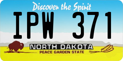 ND license plate IPW371