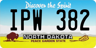 ND license plate IPW382