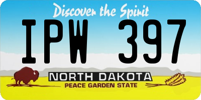 ND license plate IPW397