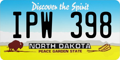 ND license plate IPW398