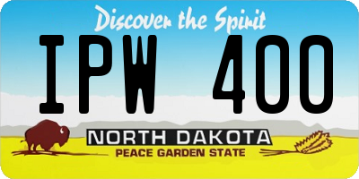 ND license plate IPW400