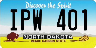ND license plate IPW401
