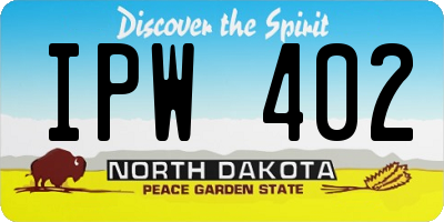 ND license plate IPW402